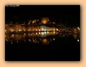 Vista nocturna de Bonifacio