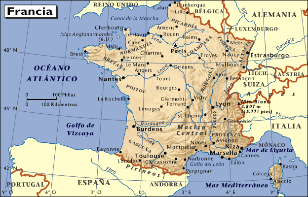 Mapa de Francia